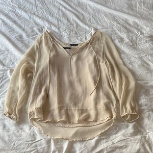 Massimo Dutti Elegant Cream Blouse